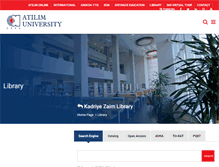 Tablet Screenshot of library.atilim.edu.tr