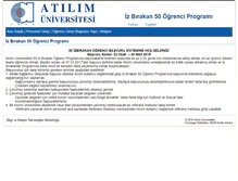 Tablet Screenshot of basvuru.atilim.edu.tr